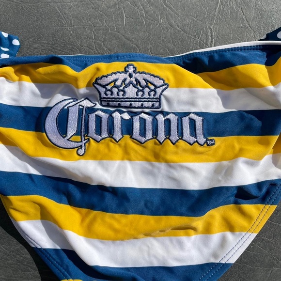 corona beer brand striped bikini bottoms - Picture 3 of 6